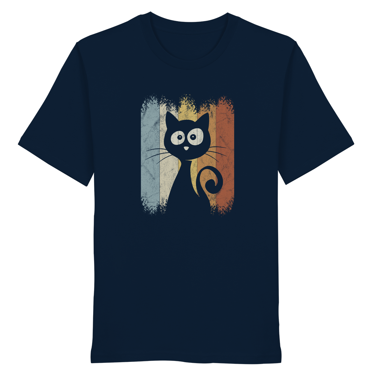 Retro Katze Silhouette - Organic Shirt