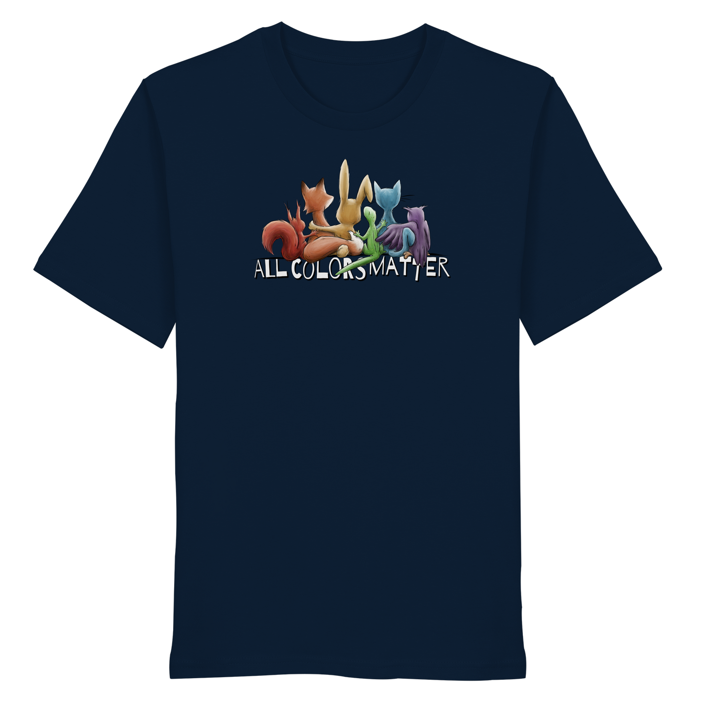 All Colors Matter! Regenbogen Tiere für Vielfalt - Organic Shirt