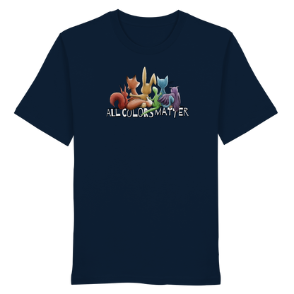 All Colors Matter! Regenbogen Tiere für Vielfalt - Organic Shirt