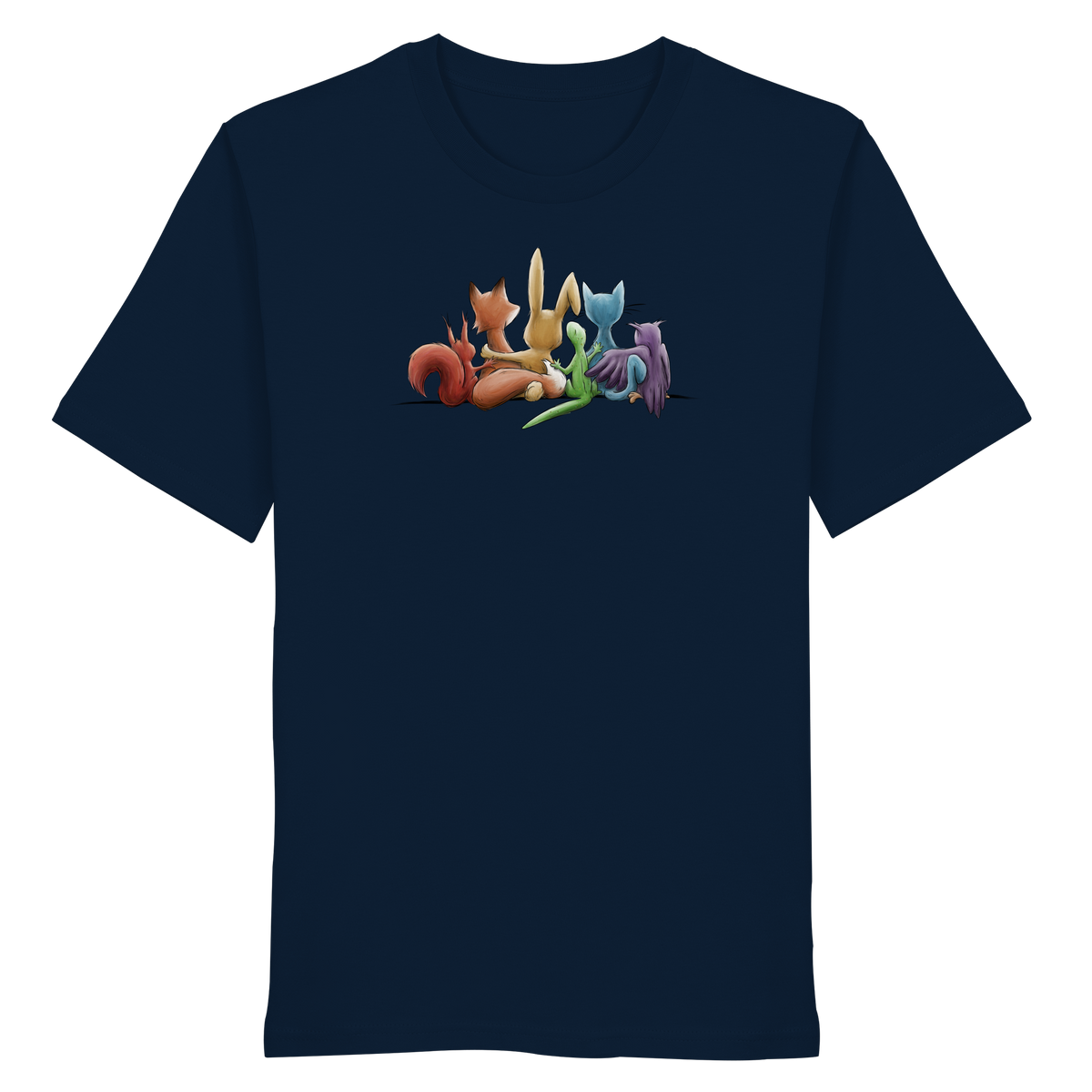 Regenbogen Tiere für Freundschaft, Toleranz und Vielfalt - Organic Shirt