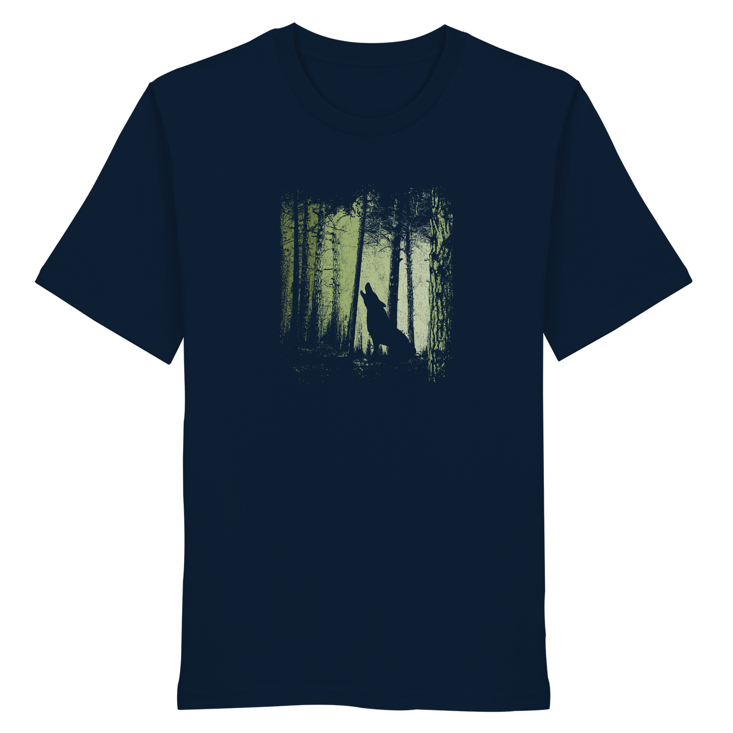 Einsamer Wolf im Zwielicht Wald  - Organic Shirt