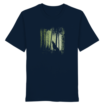 Einsamer Wolf im Zwielicht Wald  - Organic Shirt