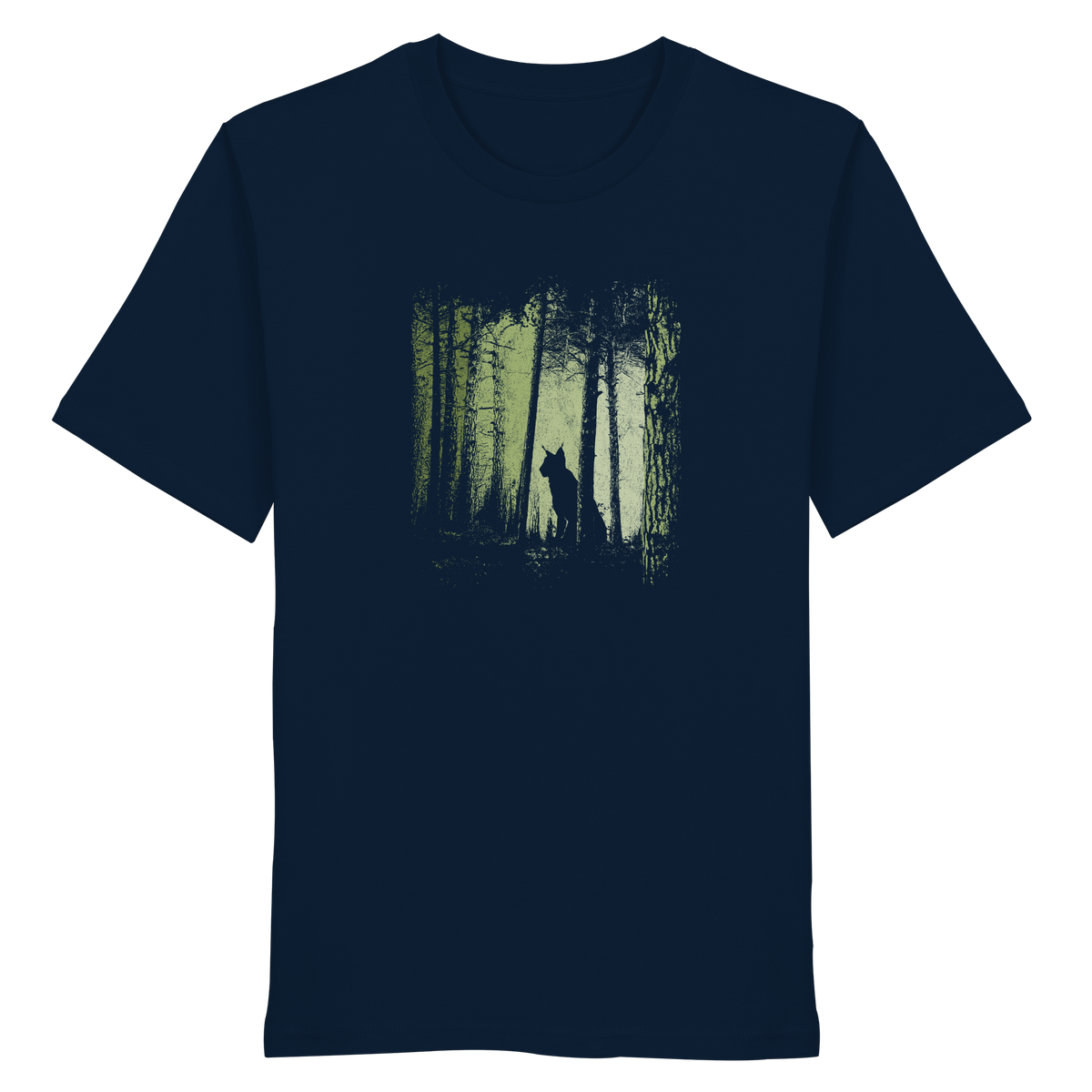Luchs Wildkatze im Zwielicht Wald - Organic Shirt
