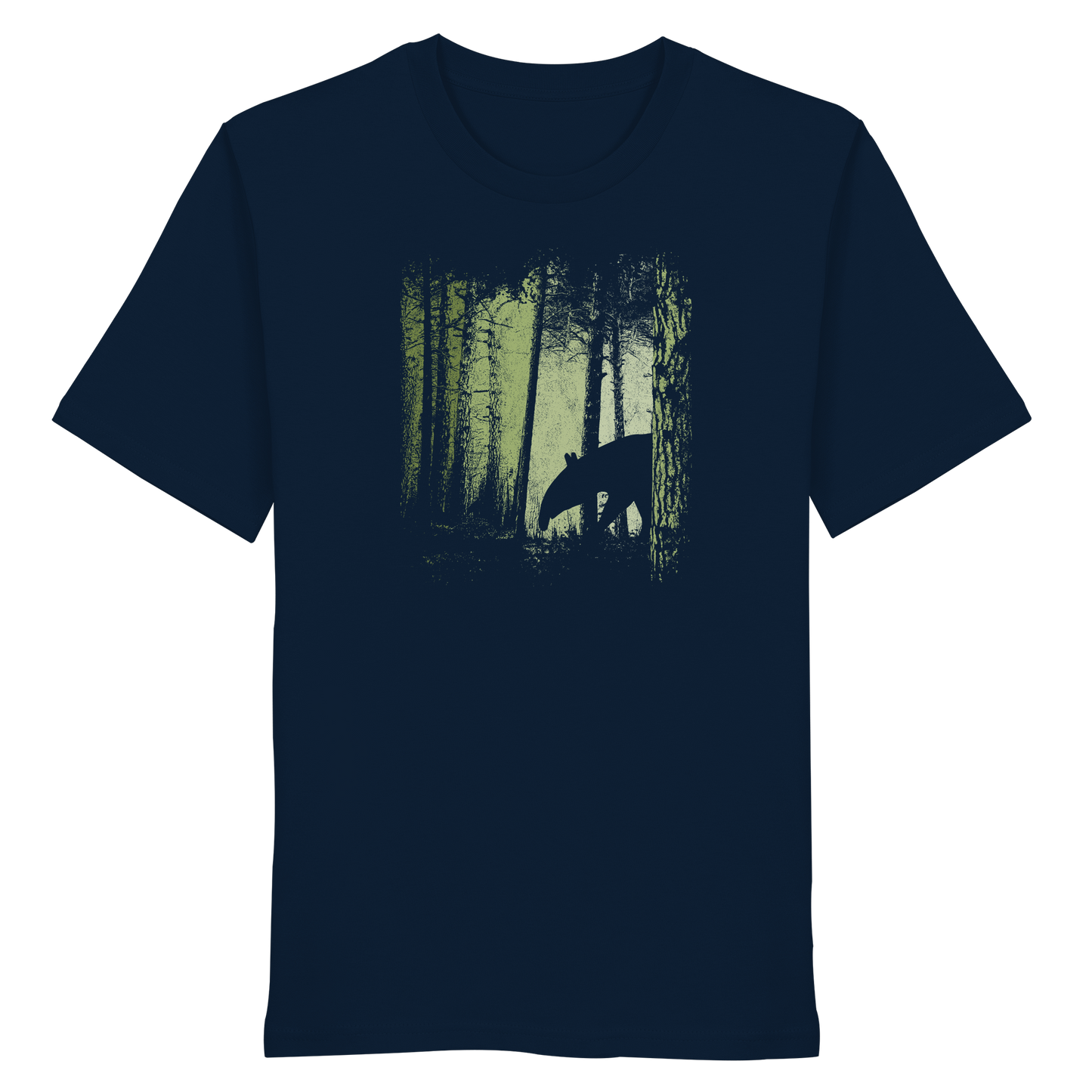 Lässiger Tapir im Zwielicht Wald - Organic Shirt