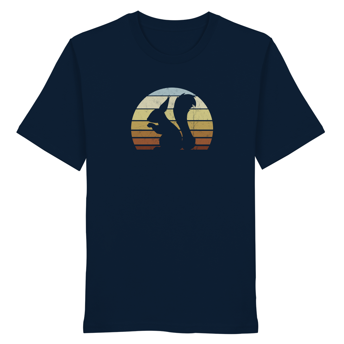 Retro Eichhörnchen Silhouette - Organic Shirt