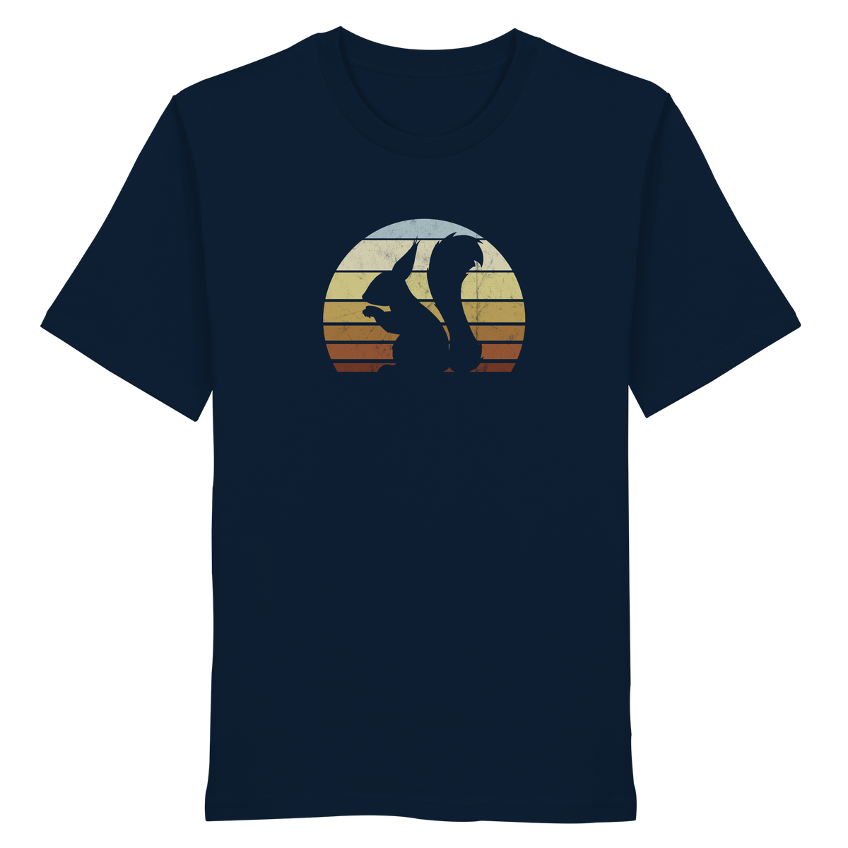 Retro Eichhörnchen Silhouette - Organic Shirt