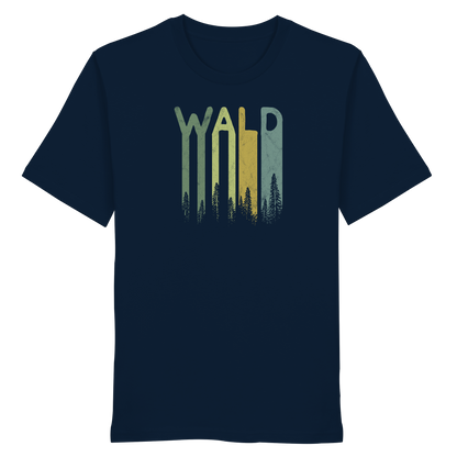 Wald Retro Forst Schriftzug - Organic Shirt
