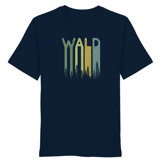 Wald Retro Forst Schriftzug - Organic Shirt