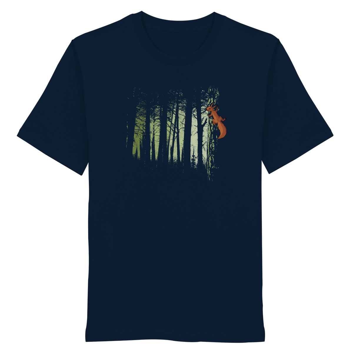 Eichhörnchen im Zwielicht-Wald - Organic Shirt