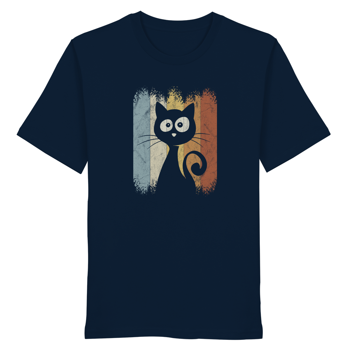 Retro Katze Silhouette - Organic Shirt