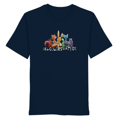 All Colors Matter! Regenbogen Tiere für Vielfalt - Organic Shirt