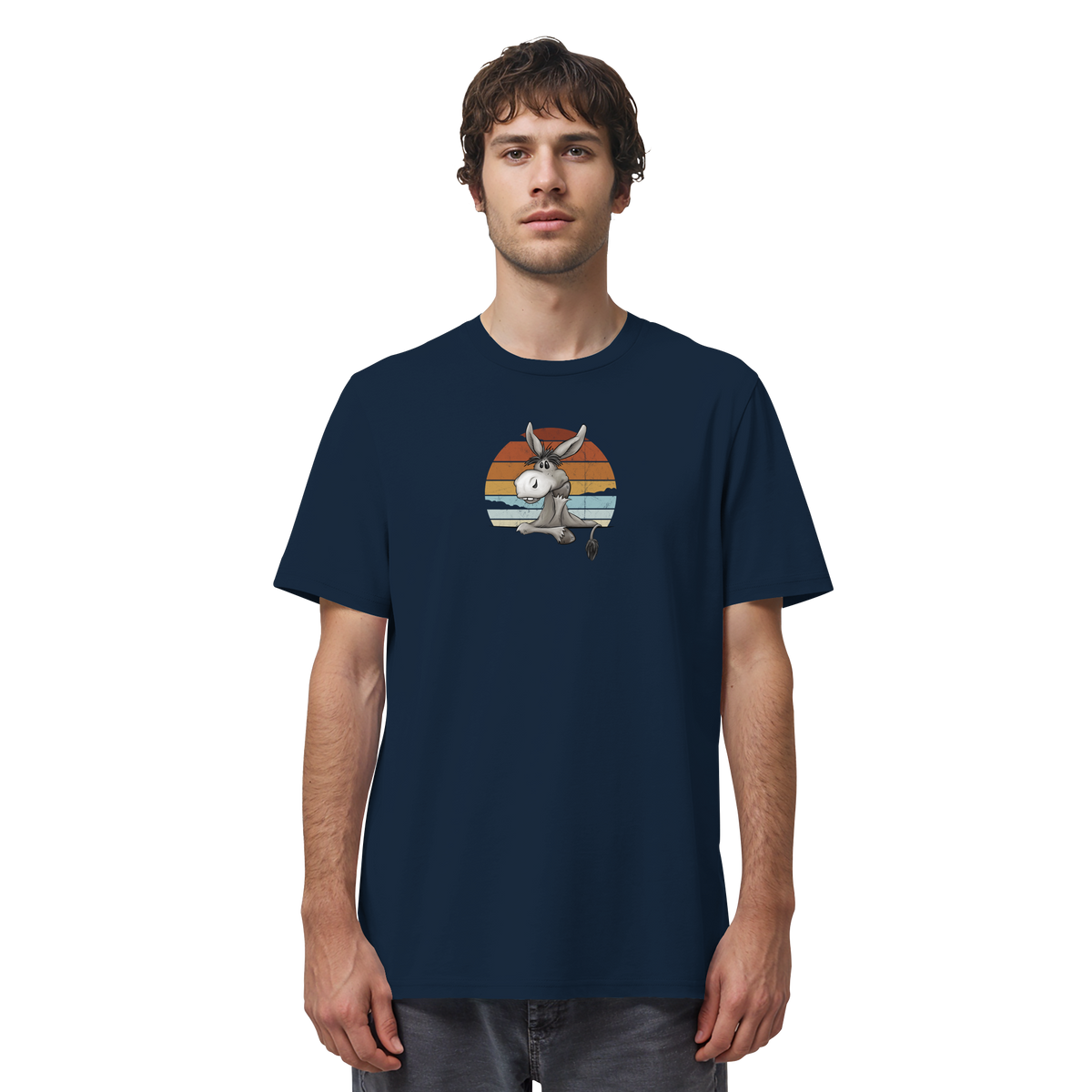 Lässiges Maultier Retro Esel - Organic Shirt