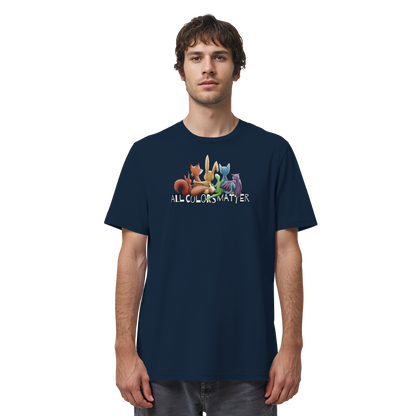All Colors Matter! Regenbogen Tiere für Vielfalt - Organic Shirt