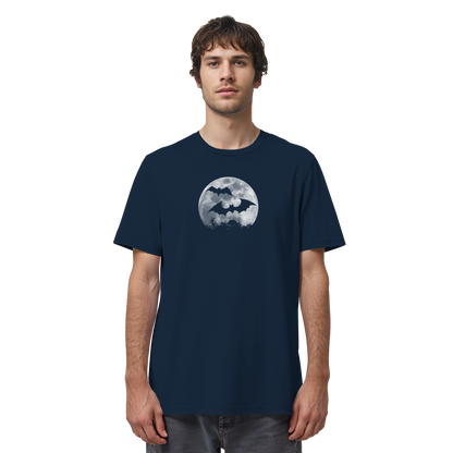 Fledermaus Silhouetten bei Vollmond - Organic Shirt