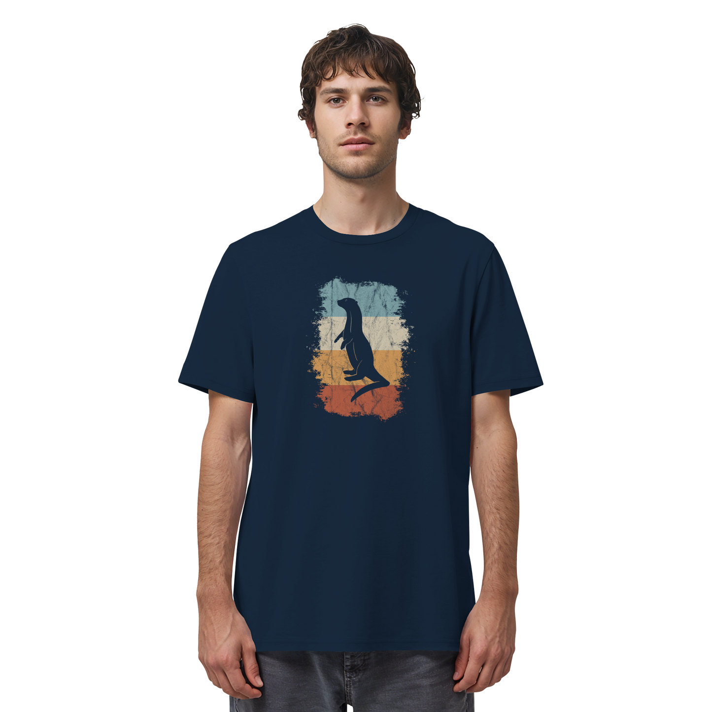 Retro Otter Fischotter Silhouette - Organic Shirt