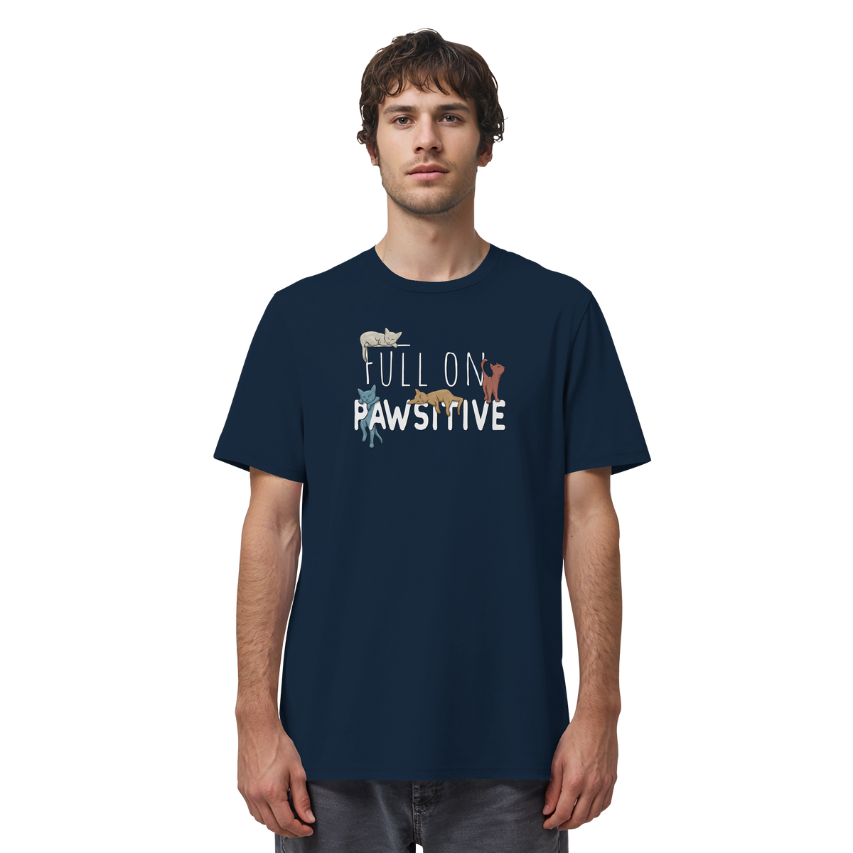 Full On Pawsitive! Gechillte Katzen - Organic Shirt