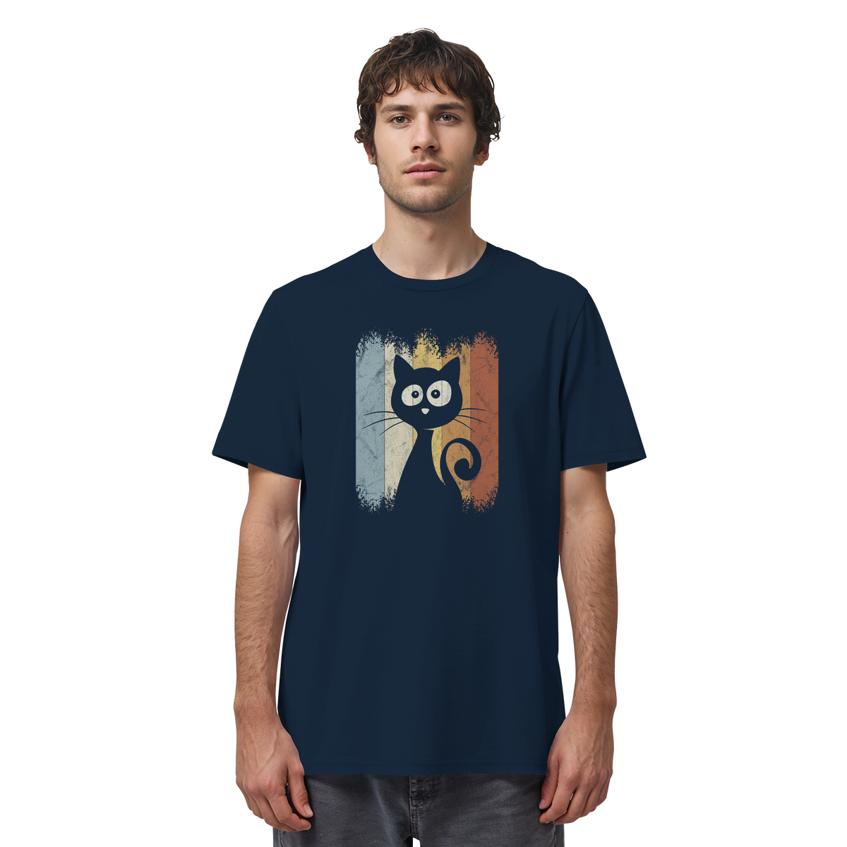 Retro Katze Silhouette - Organic Shirt
