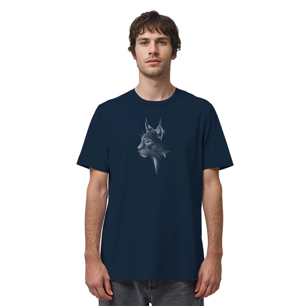 Luchs Kritzelkunst Wildkatze Illustration - Organic Shirt