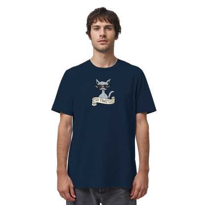 Stay Pawsitive Bleib lässig Hipster Katze - Organic Shirt