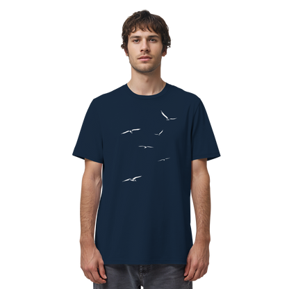 Vogelschwarm – Traum vom Fliegen - Organic Shirt