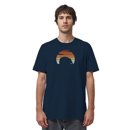 Retro Igel Silhouette im Sonnenuntergang - Organic Shirt