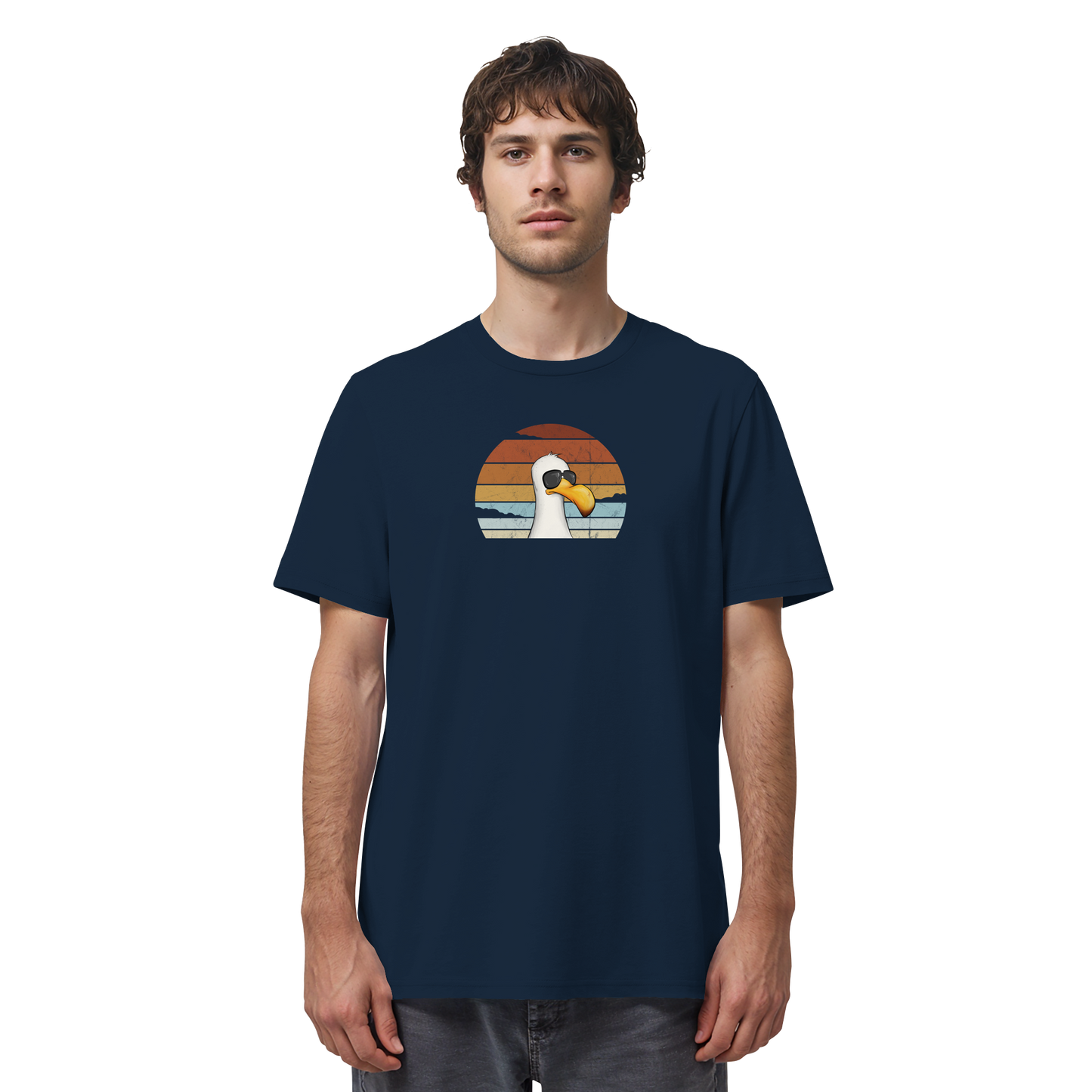 Cool lässige Retro Möwe - Organic Shirt