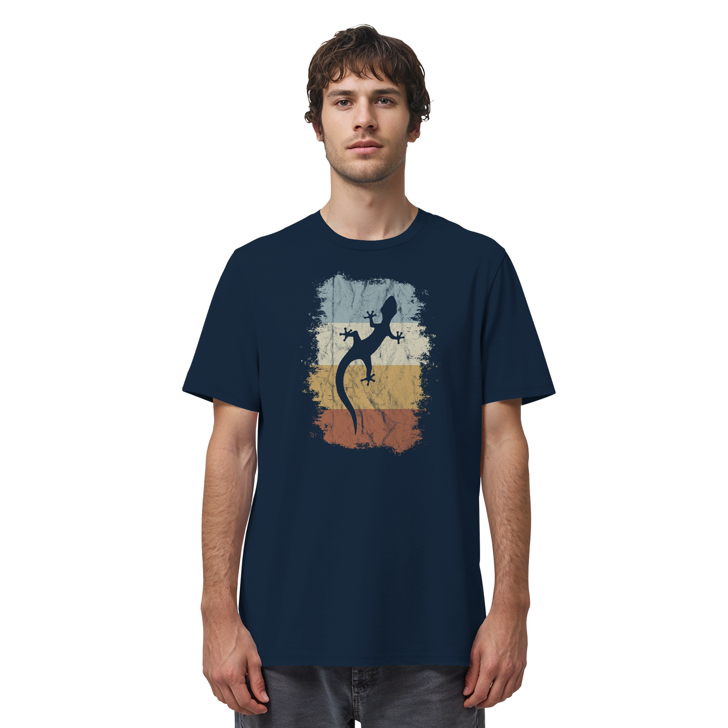 Retro Gecko Salamander Silhouette - Organic Shirt