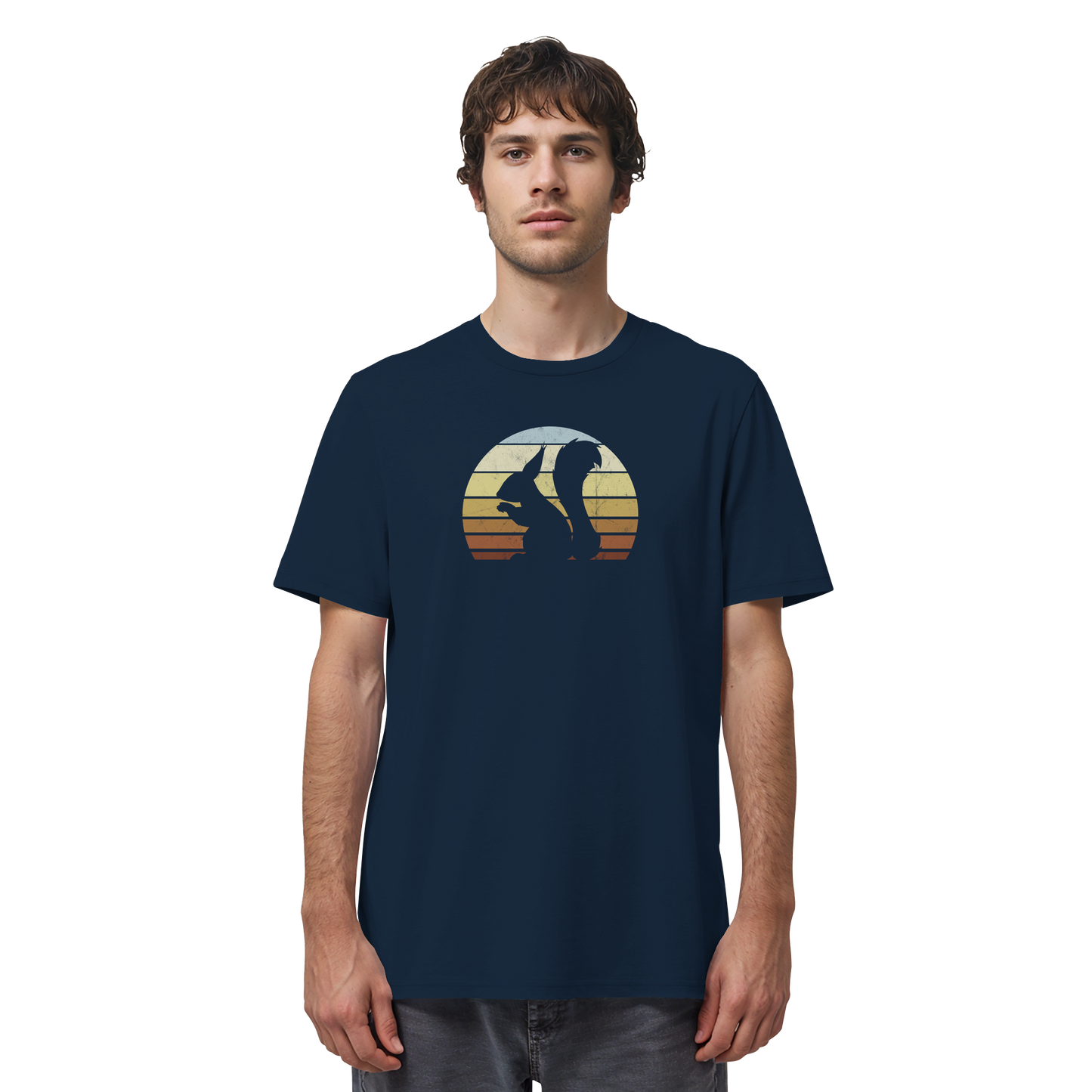 Retro Eichhörnchen Silhouette - Organic Shirt