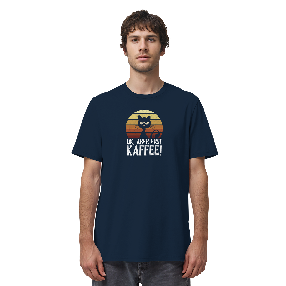 Ok, aber erst Kaffee | launische Katze - Organic Shirt