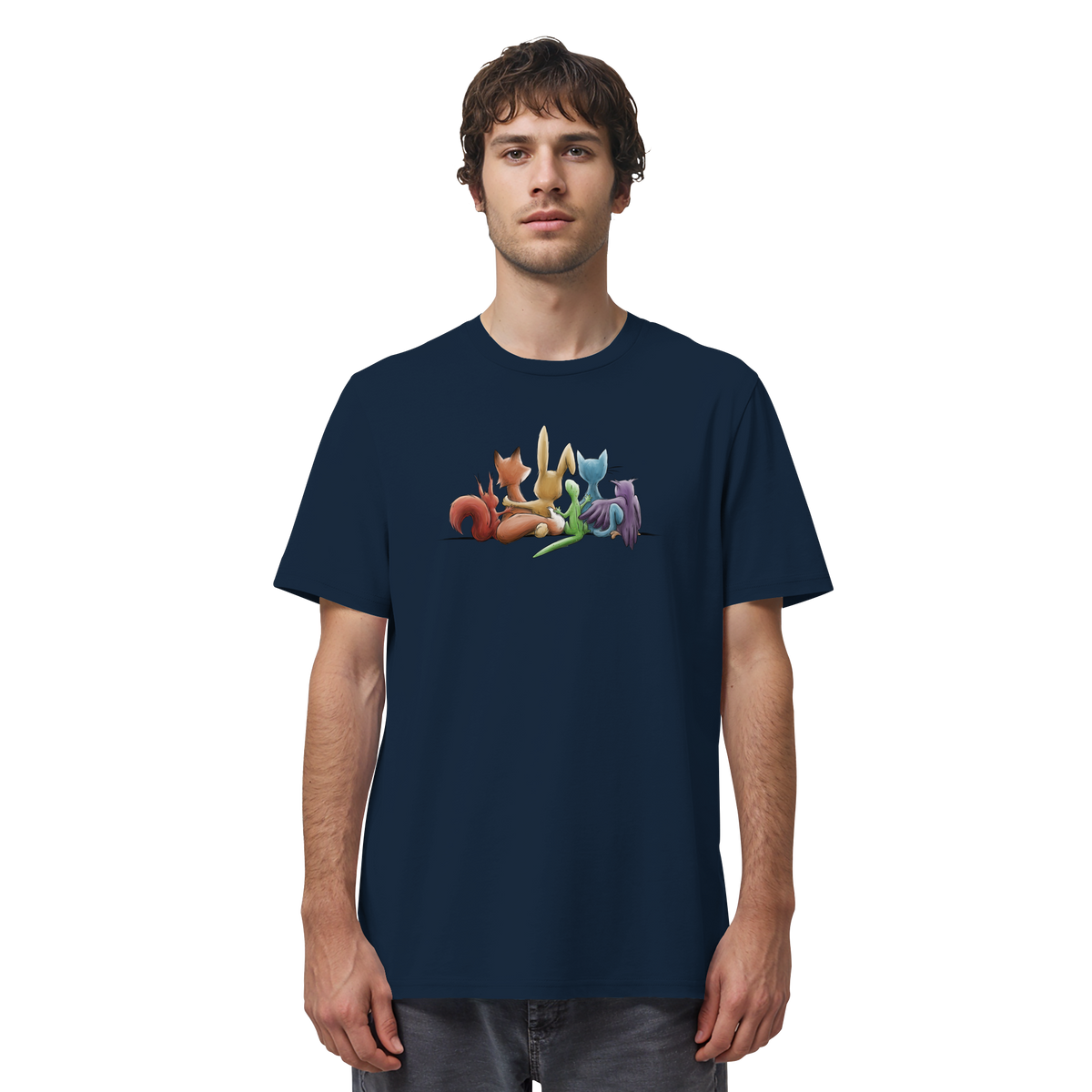 Regenbogen Tiere für Freundschaft, Toleranz und Vielfalt - Organic Shirt