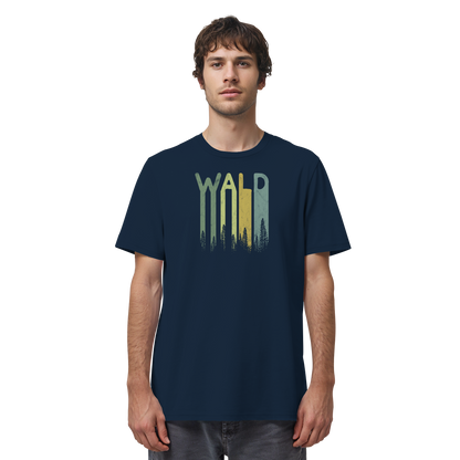 Wald Retro Forst Schriftzug - Organic Shirt