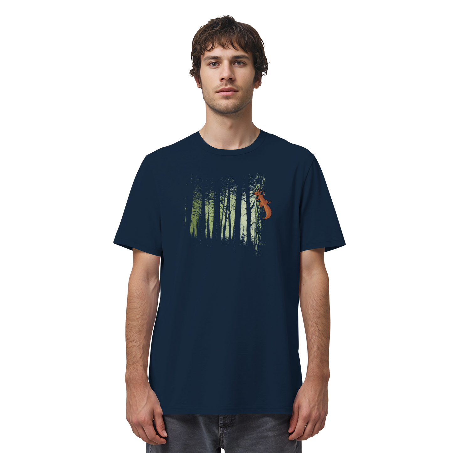 Eichhörnchen im Zwielicht-Wald - Organic Shirt