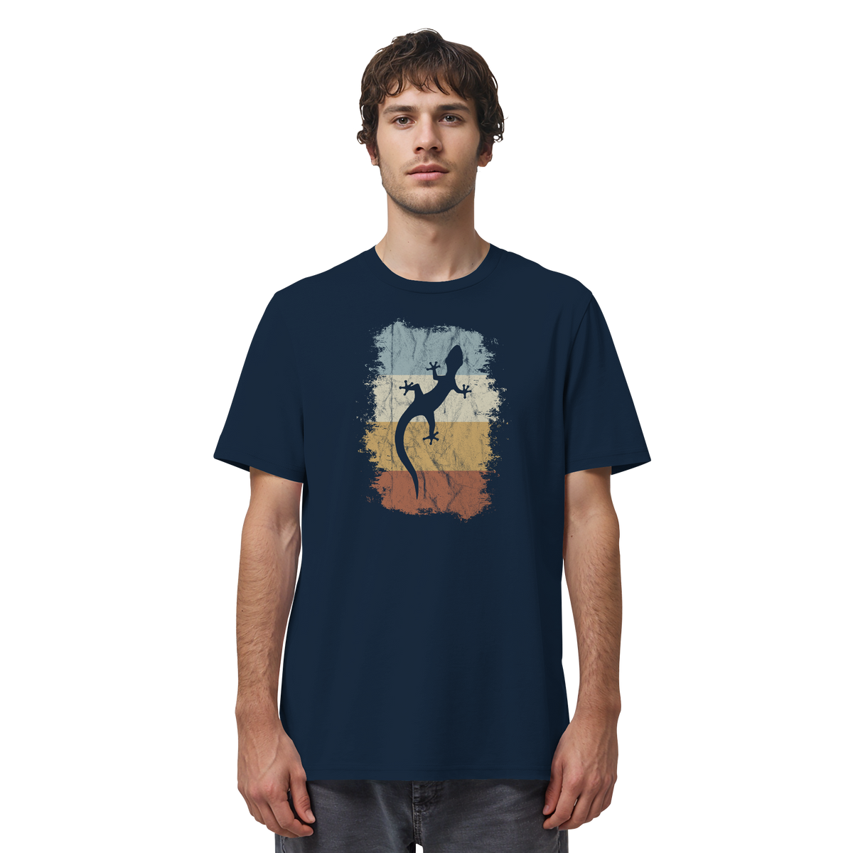 Retro Gecko Salamander Silhouette - Organic Shirt