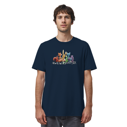 All Colors Matter! Regenbogen Tiere für Vielfalt - Organic Shirt