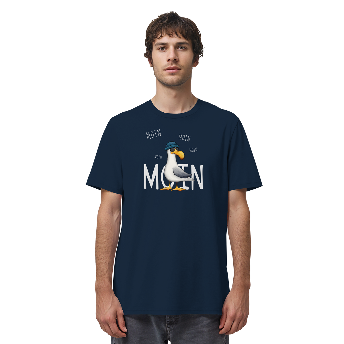 Moin Moin Lässige Hipster Möwe  - Organic Shirt