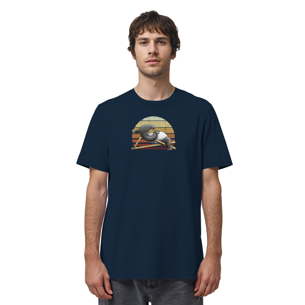 Lässiger Retro Sundown Tapir - Organic Shirt
