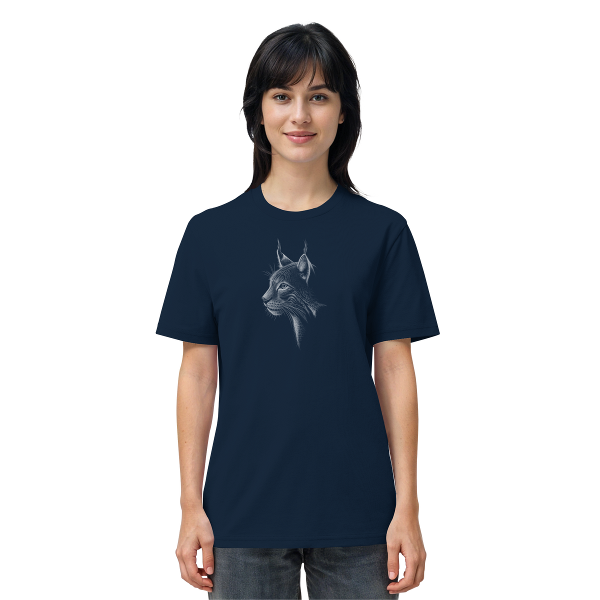 Luchs Kritzelkunst Wildkatze Illustration - Organic Shirt