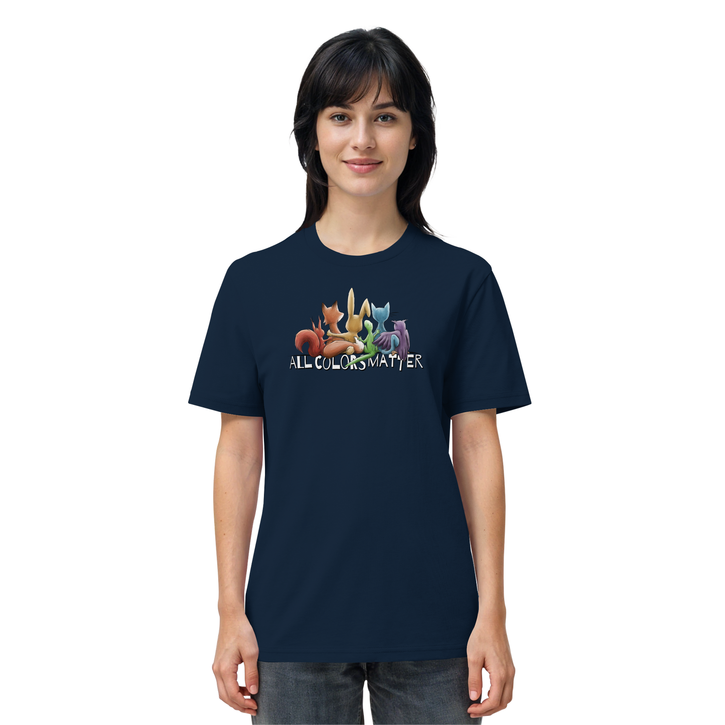 All Colors Matter! Regenbogen Tiere für Vielfalt - Organic Shirt