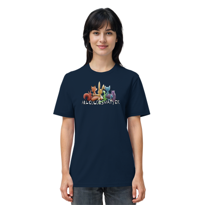 All Colors Matter! Regenbogen Tiere für Vielfalt - Organic Shirt