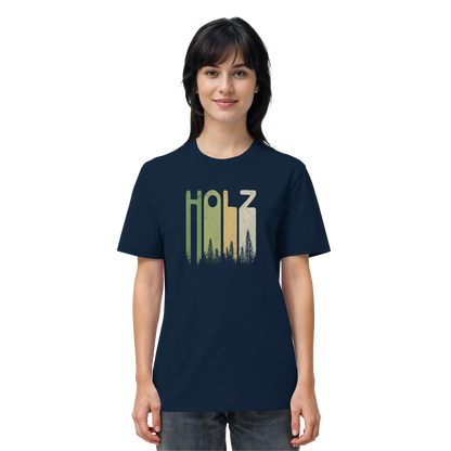 Holz Retro Wald Schriftzug - Organic Shirt