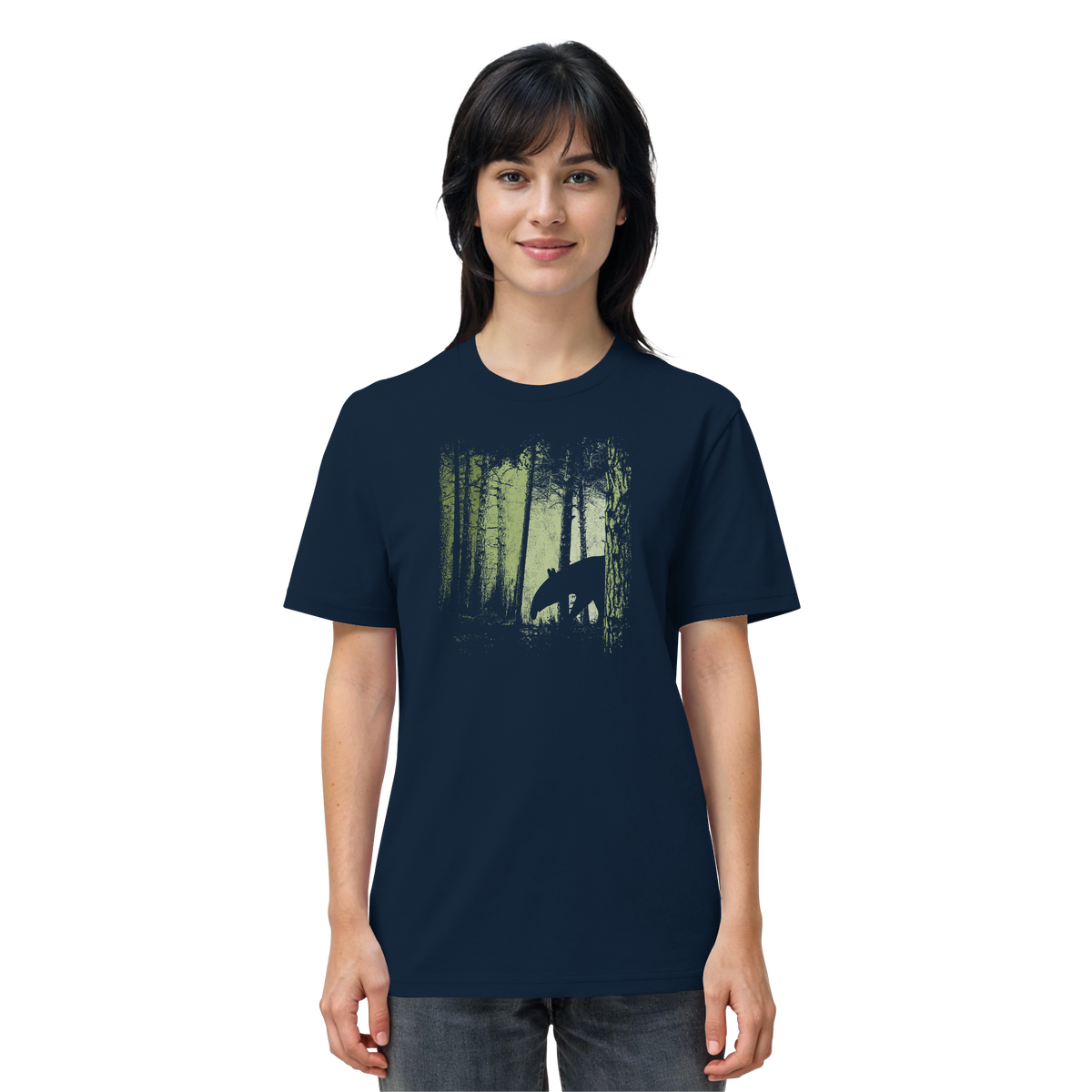 Lässiger Tapir im Zwielicht Wald - Organic Shirt