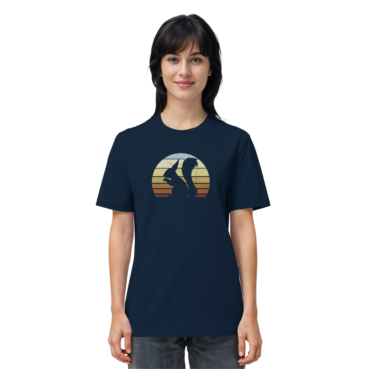 Retro Eichhörnchen Silhouette - Organic Shirt