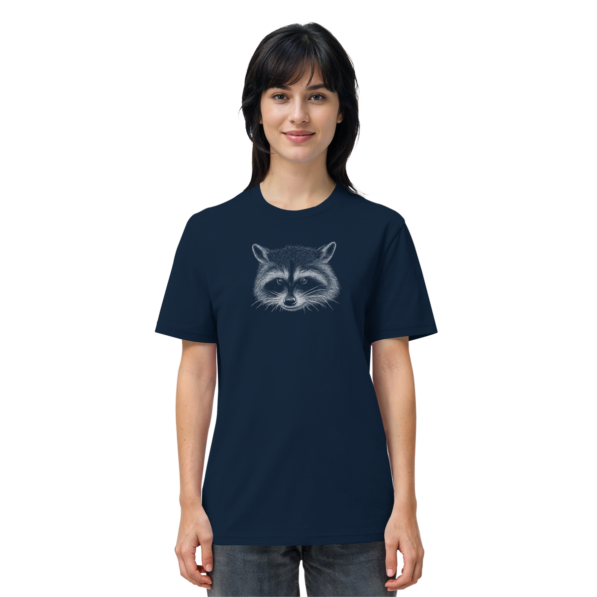 Waschbär Illustration Kritzelkunst - Organic Shirt