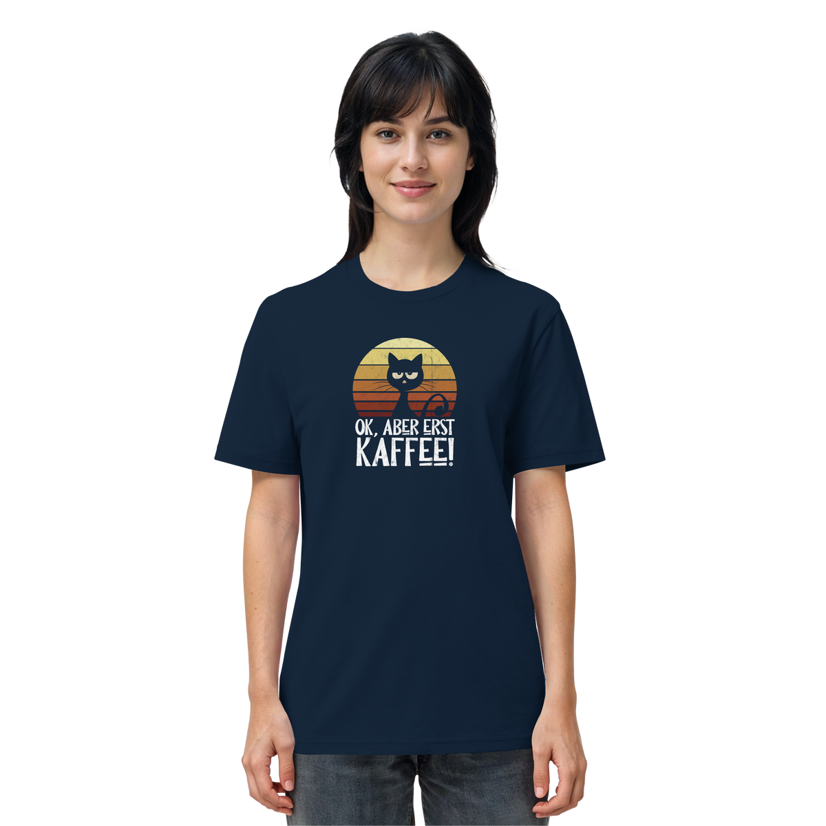 Ok, aber erst Kaffee | launische Katze - Organic Shirt