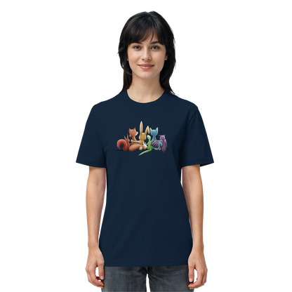 Regenbogen Tiere für Freundschaft, Toleranz und Vielfalt - Organic Shirt