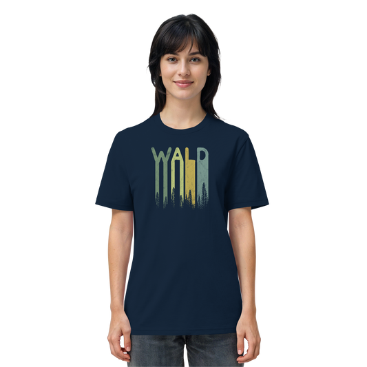 Wald Retro Forst Schriftzug - Organic Shirt