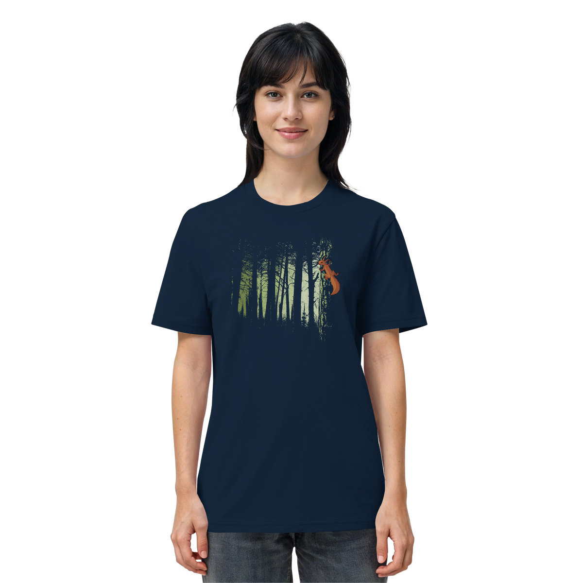 Eichhörnchen im Zwielicht-Wald - Organic Shirt