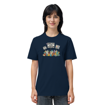 Demo-Katzen gegen Faschismus und für Vielfalt - Organic Shirt