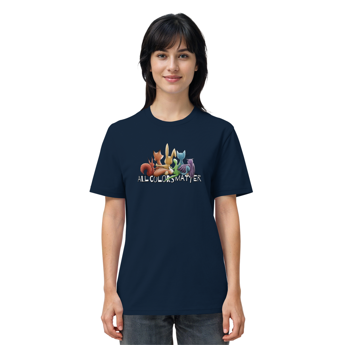 All Colors Matter! Regenbogen Tiere für Vielfalt - Organic Shirt