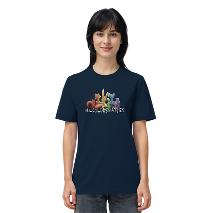 All Colors Matter! Regenbogen Tiere für Vielfalt - Organic Shirt